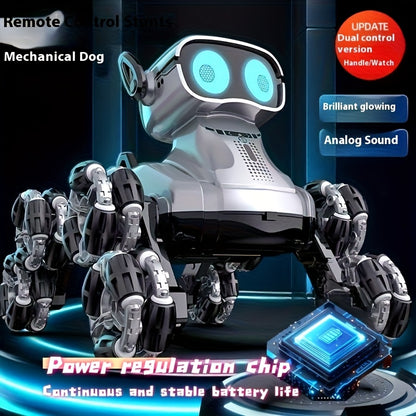 8-Wheel Enhanced Robotic Dog, Intelligent Stunt Toy Vehicle, Gesture-Controlled Dual-Mode Transforming Climbing Car, Off-Road Toy Vehicle, Dual-Power Battery, a Beloved Holiday Gift for Kids