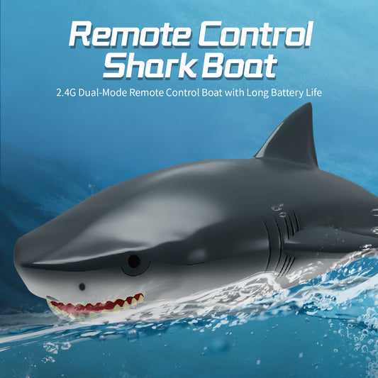 2.4G Simulation Shark Remote Control Boat High Speed And Long-Lasting Battery Life Children's Electric Water Speedboat Toy Boat