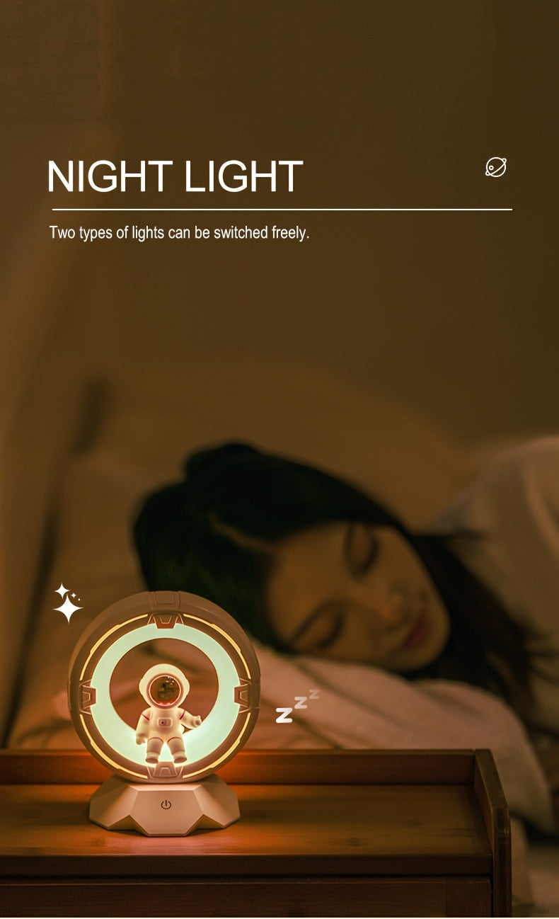 Astronaut Night Light, Rechargeable Bedside Lamp, 3 Color Lights, 4 Adjustable Brightness Levels, Bedroom Sleep Light, Astronaut Desktop Decoration, Birthday Gift, Christmas Gift