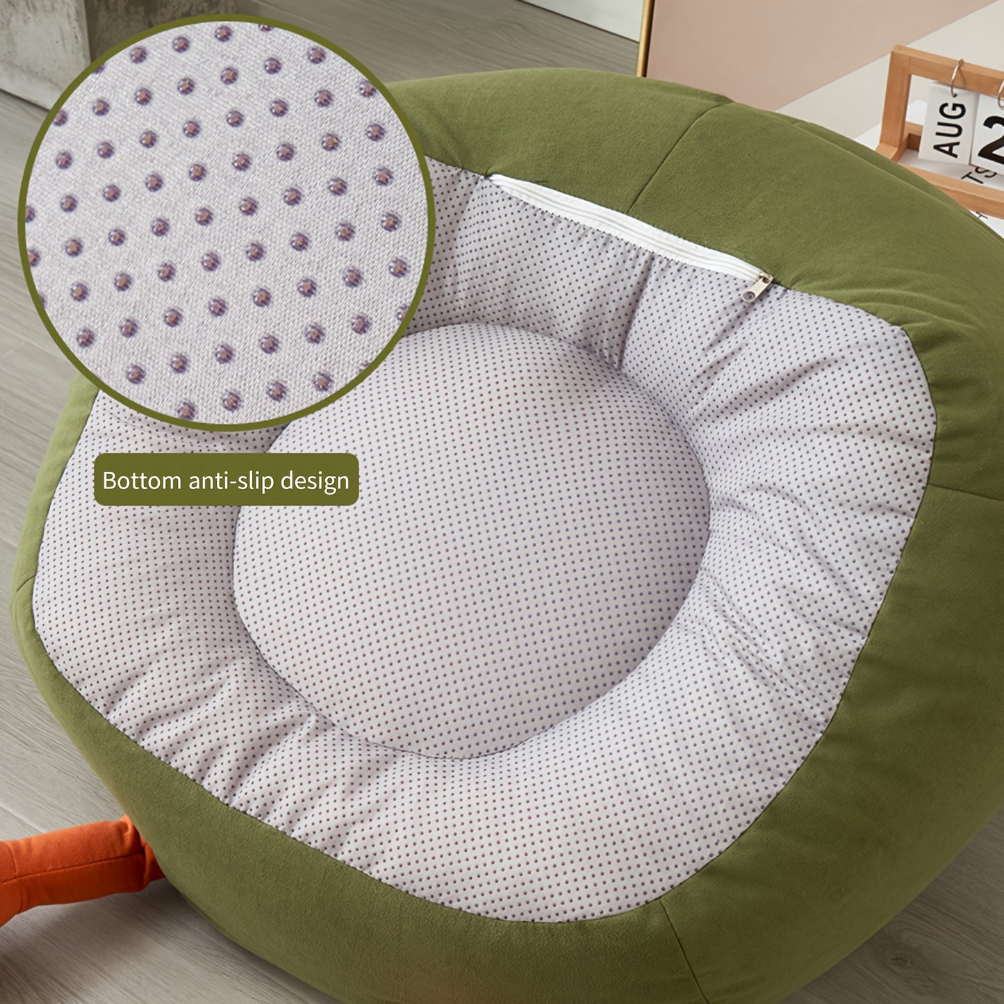 Cute Cartoon Avocado Sofa | Designer Single Chair for Relaxing in Living Room, Sponge Filled, No Assembly Required