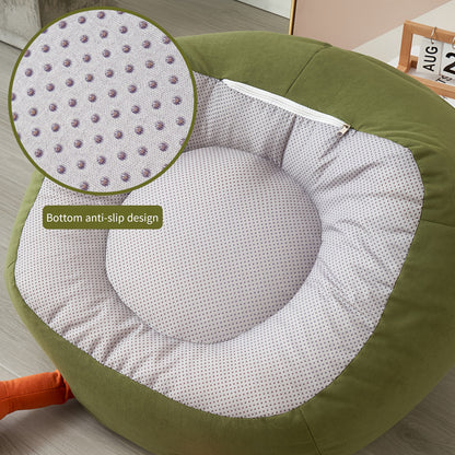 Cute Cartoon Avocado Sofa | Designer Single Chair for Relaxing in Living Room, Sponge Filled, No Assembly Required