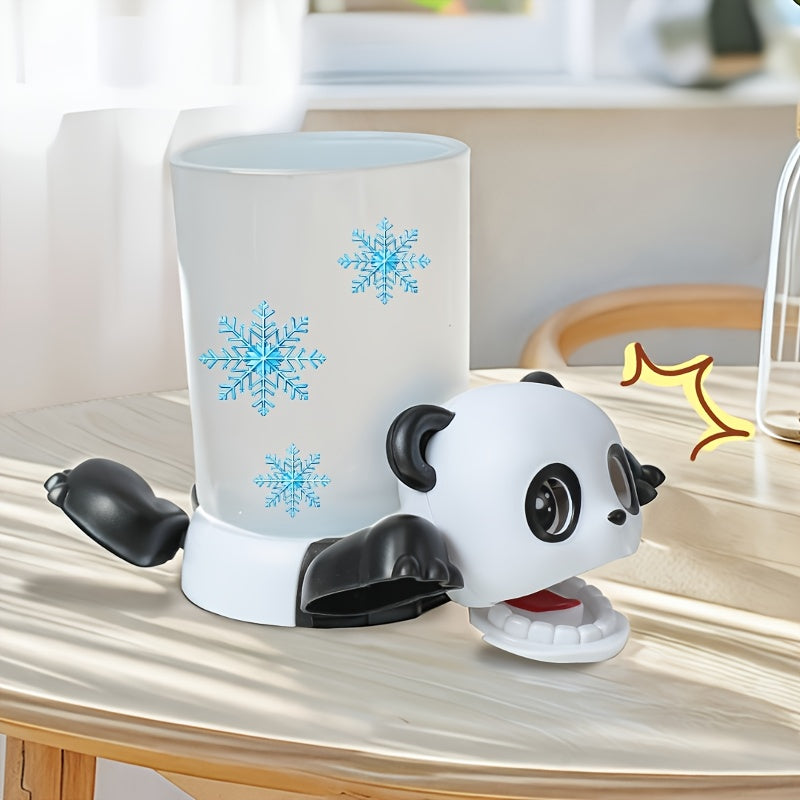 A Rampaging Panda Coaster - an Interactive Desktop Ornament Featuring a Fun And Humorous Design with a "Surprise Glare!" It Serves As Both a Mobile Phone Stand And a Coaster, Making It Ideal for Pranks And Gaming Enjoyment