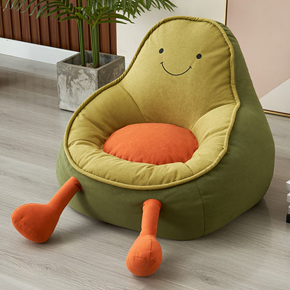 Cute Cartoon Avocado Sofa | Designer Single Chair for Relaxing in Living Room, Sponge Filled, No Assembly Required