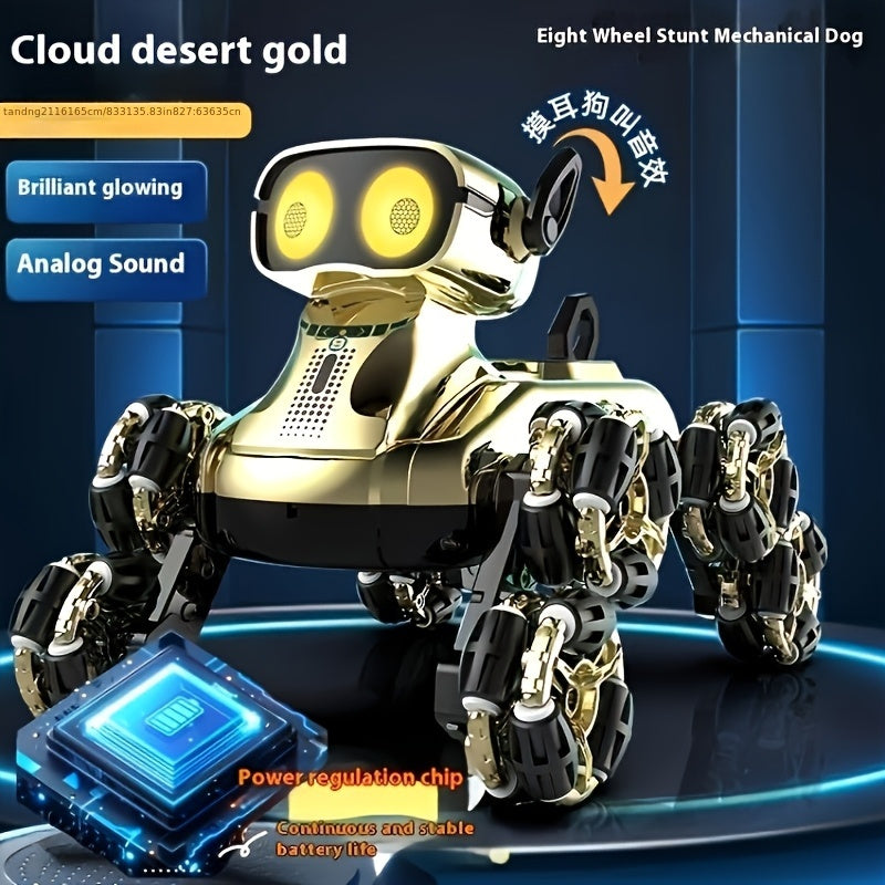 8-Wheel Enhanced Robotic Dog, Intelligent Stunt Toy Vehicle, Gesture-Controlled Dual-Mode Transforming Climbing Car, Off-Road Toy Vehicle, Dual-Power Battery, a Beloved Holiday Gift for Kids
