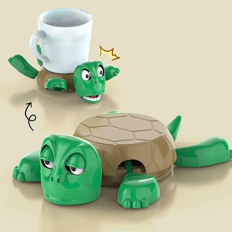 [2025 New Model] Quirky Turtle Coaster with Pressed Eyes - A Whimsical Stress-Relief Coaster Featuring a Cartoon Turtle Design, Perfect for Keeping Coffee Or Tea Warm, an Ideal Holiday Gift for Home Decor, Turtle Ornaments (A