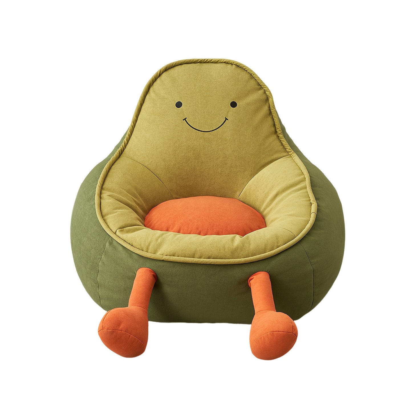 Cute Cartoon Avocado Sofa | Designer Single Chair for Relaxing in Living Room, Sponge Filled, No Assembly Required