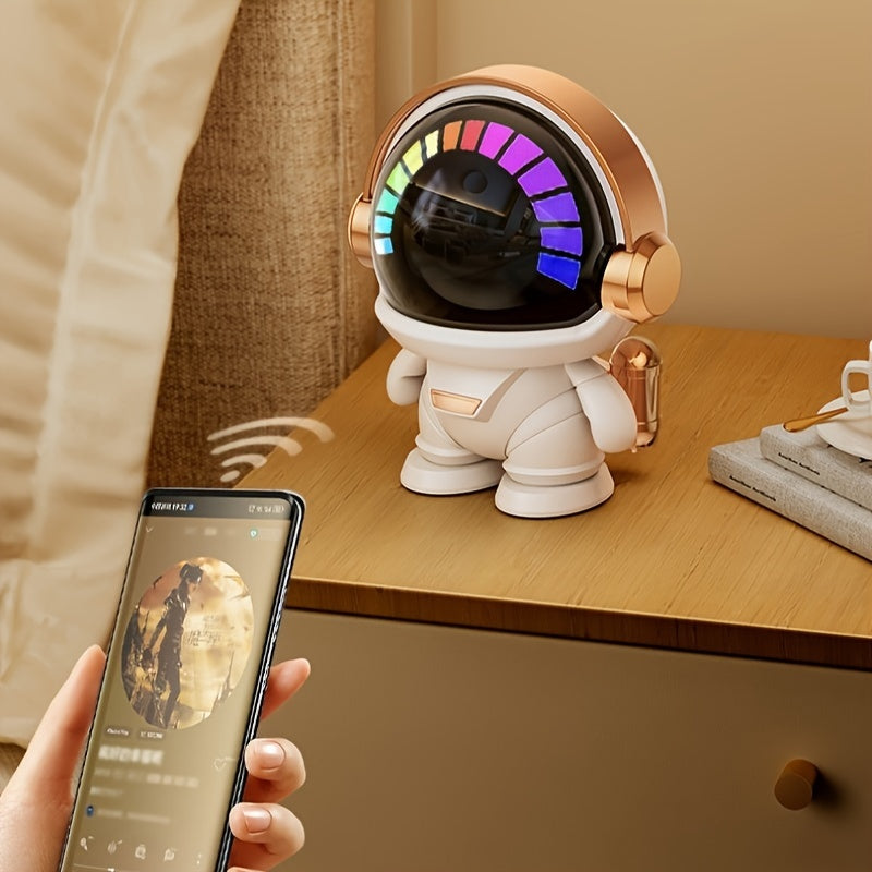 Cute Astronaut Speaker | Wireless Portable Outdoor Speaker with Light, Ideal for Home Parties, Office Decor, Bass Booster, USB Charging, Non