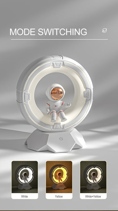 Astronaut Night Light, Rechargeable Bedside Lamp, 3 Color Lights, 4 Adjustable Brightness Levels, Bedroom Sleep Light, Astronaut Desktop Decoration, Birthday Gift, Christmas Gift