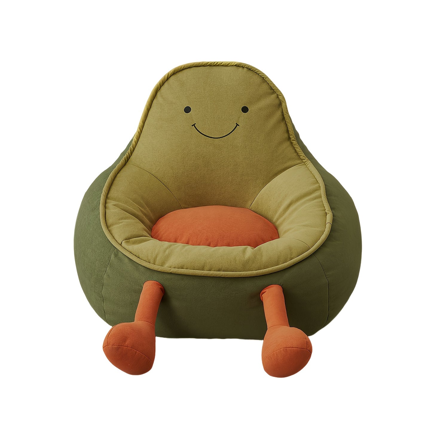 Cute Cartoon Avocado Sofa | Designer Single Chair for Relaxing in Living Room, Sponge Filled, No Assembly Required