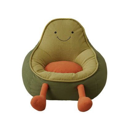 Cute Cartoon Avocado Sofa | Designer Single Chair for Relaxing in Living Room, Sponge Filled, No Assembly Required