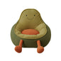 Cute Cartoon Avocado Sofa | Designer Single Chair for Relaxing in Living Room, Sponge Filled, No Assembly Required