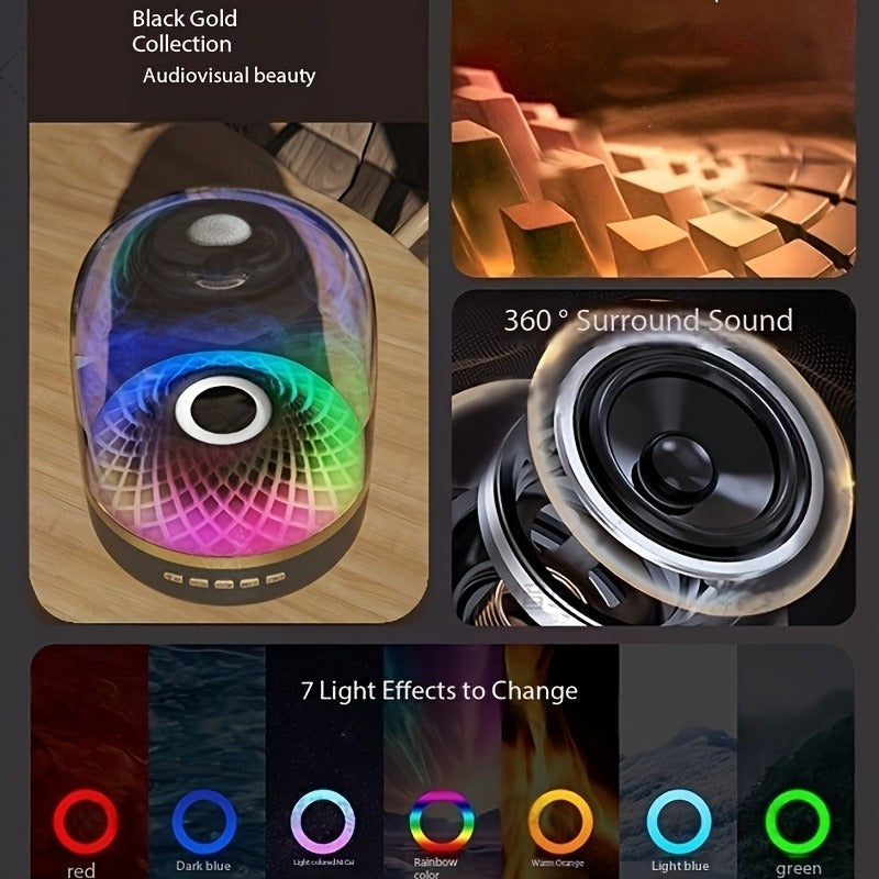 Wireless Home Theater Speakers - USB Charging, Stereo Sound, Diamond Effect Color Lighting Theme, High-Quality Audio, Immersive Home Entertainment, Portable Wireless Speakers, Are The Perfect Gift Choice for 10 Major Holidays