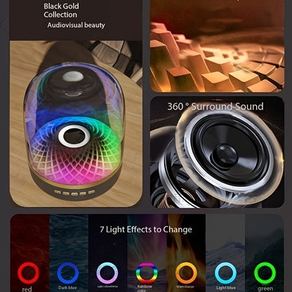 Wireless Home Theater Speakers - USB Charging, Stereo Sound, Diamond Effect Color Lighting Theme, High-Quality Audio, Immersive Home Entertainment, Portable Wireless Speakers, Are The Perfect Gift Choice for 10 Major Holidays