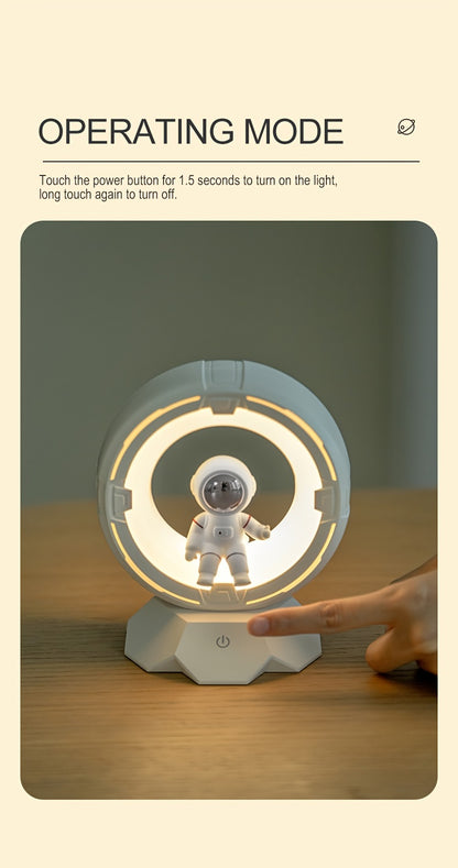 Astronaut Night Light, Rechargeable Bedside Lamp, 3 Color Lights, 4 Adjustable Brightness Levels, Bedroom Sleep Light, Astronaut Desktop Decoration, Birthday Gift, Christmas Gift
