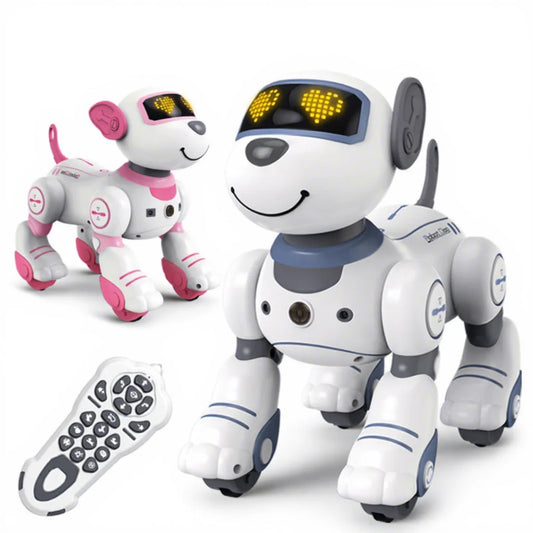 Children's Plastic Smart Robot Dog RC Remote Control Touch Interactive Dancing Light & Sound Electronic Toy