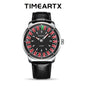 TIMEARTX Men's Roulette Dial Casino Watch Playful Timepiece Quartz Watch Luminous Rotating Gaming Style Waterproof Leather Strap