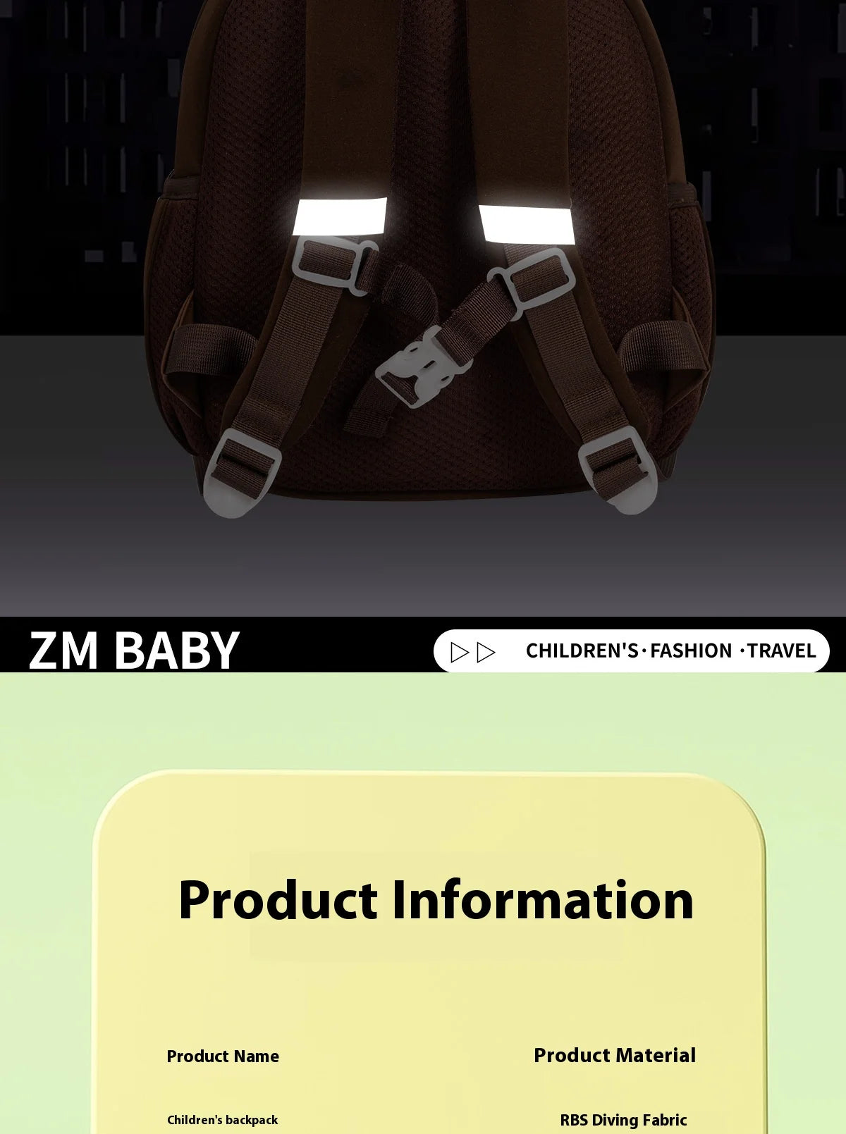 Fashionable Waterproof Polyester Lined Three-Dimensional Cartoon Backpack for Kids for Outings Play Kindergarten Use Zipper