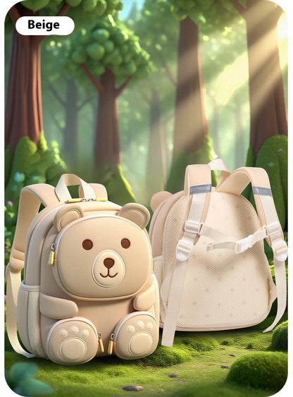 Fashionable Waterproof Polyester Lined Three-Dimensional Cartoon Backpack for Kids for Outings Play Kindergarten Use Zipper