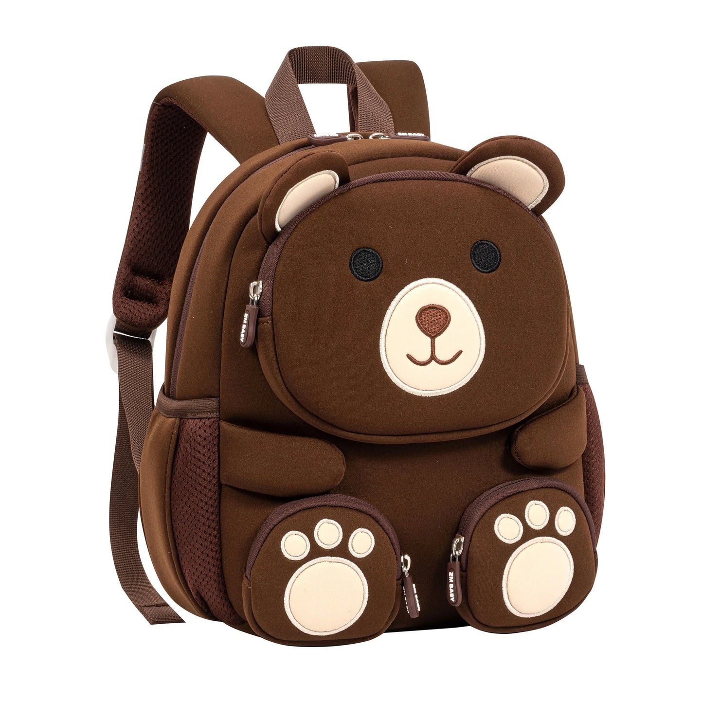 Fashionable Waterproof Polyester Lined Three-Dimensional Cartoon Backpack for Kids for Outings Play Kindergarten Use Zipper