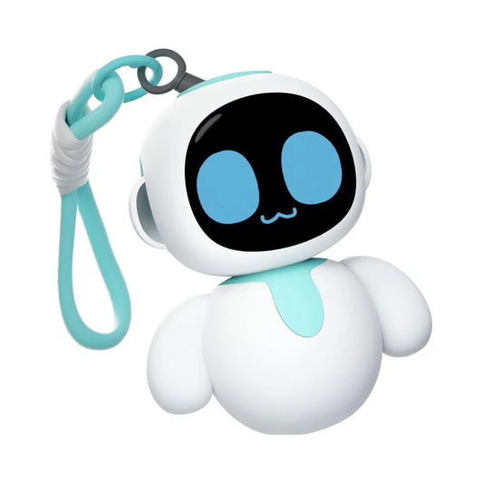Eiliko Robot ENERGIZE LAB Aquamarine AI Robot Sound Function Cartoon Style Plastic ABS Pendant Toy for Couples & Best Friends