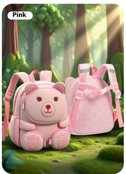 Fashionable Waterproof Polyester Lined Three-Dimensional Cartoon Backpack for Kids for Outings Play Kindergarten Use Zipper