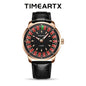 TIMEARTX Men's Roulette Dial Casino Watch Playful Timepiece Quartz Watch Luminous Rotating Gaming Style Waterproof Leather Strap