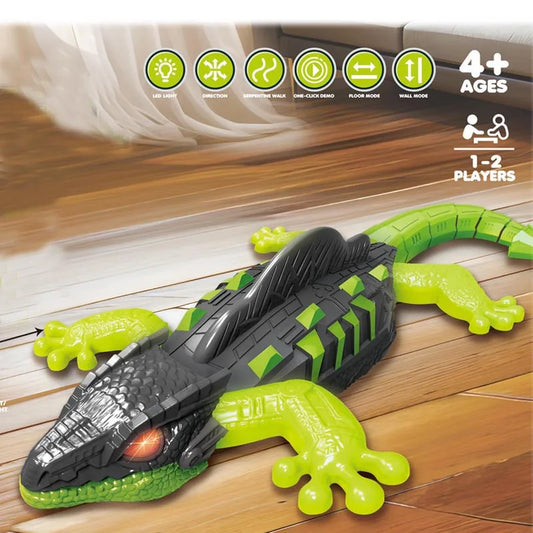 Novelty Gift Anti-Fall Design Easy Operate Battery Operated Light Sound Wall Climbing Lizard Remote Control Plastic Gecko Robot