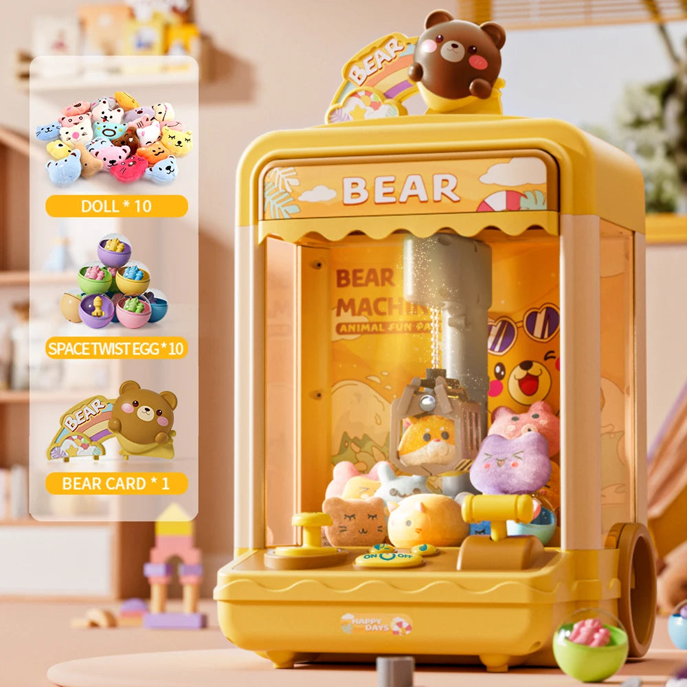 Large doll grabbing machine, toy party clip, doll twisting machine, household lighting and music, two power supply modes, drawer