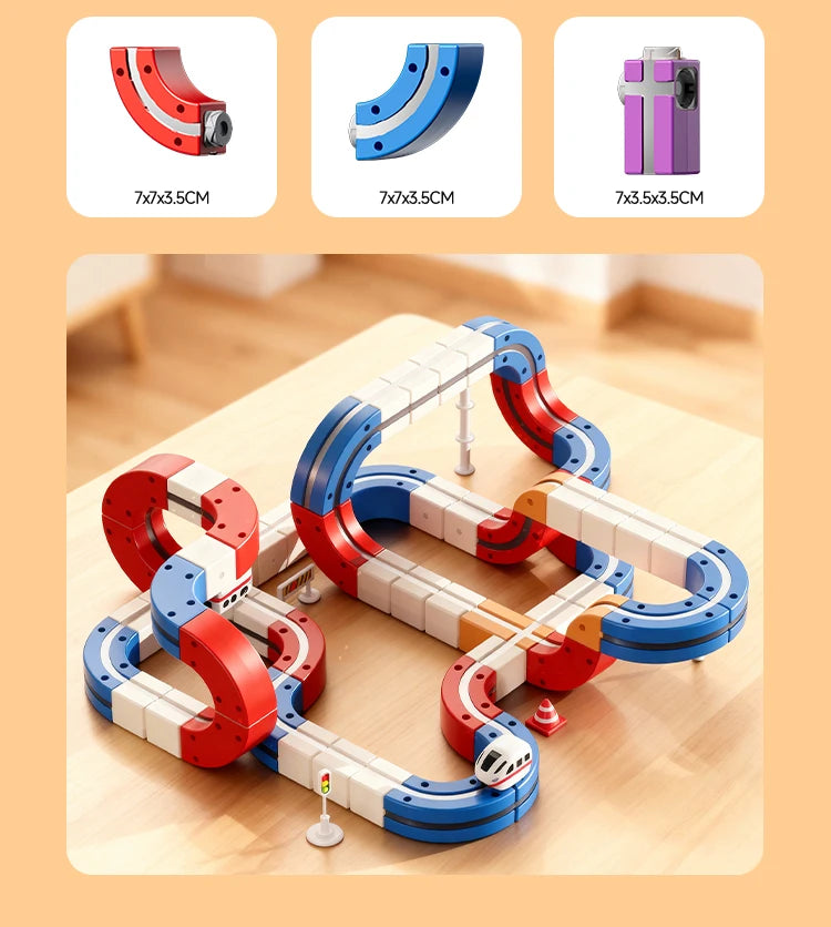Train Magnétique DIY - Blocs Éducatifs Enfants