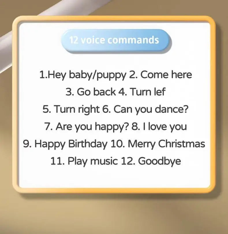Chien Robot IA - Interactif 9 Langues