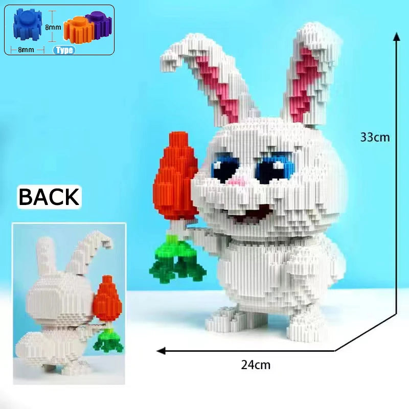 7822pcs Creative DIY Assemable Animal Cute Panda Mini Diamond Building Blocks Educational Boy Toys For Children 3D Model Bricks