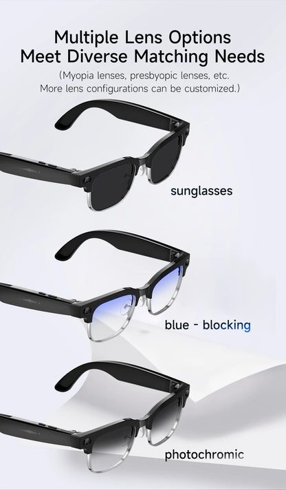 2026New 800W Pixel Camera Smart Glasses Men Video Recording AI Photo Recognition Bluetooth Call Voice Translation Sunglasses Man