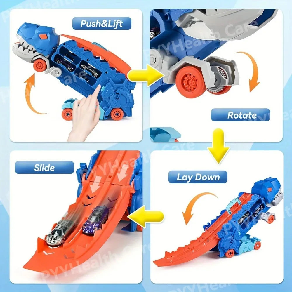Camion Dinosaure Transport - Circuit Pliable