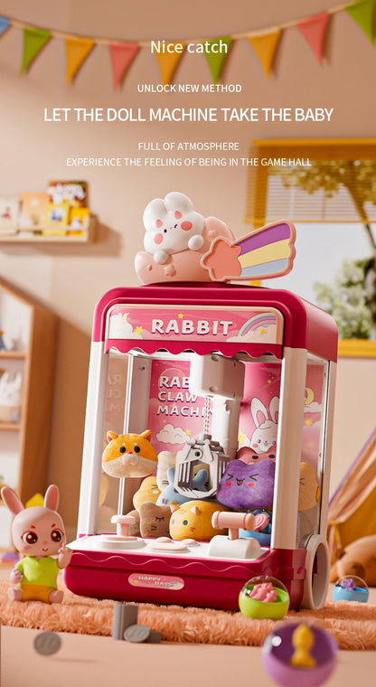 Large doll grabbing machine, toy party clip, doll twisting machine, household lighting and music, two power supply modes, drawer