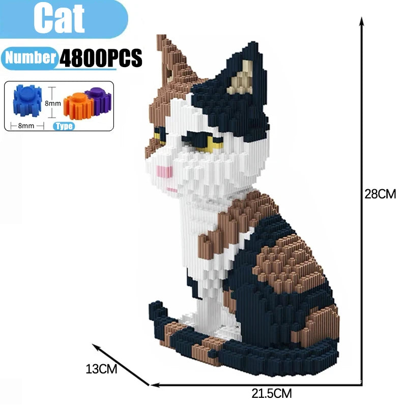 7822pcs Creative DIY Assemable Animal Cute Panda Mini Diamond Building Blocks Educational Boy Toys For Children 3D Model Bricks