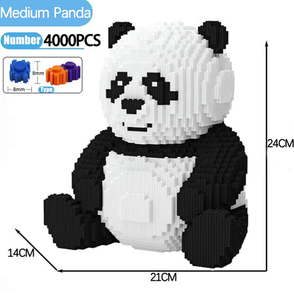 7822pcs Creative DIY Assemable Animal Cute Panda Mini Diamond Building Blocks Educational Boy Toys For Children 3D Model Bricks