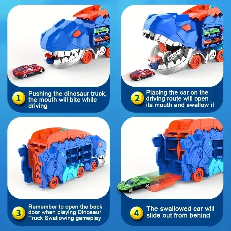 Camion Dinosaure Transport - Circuit Pliable