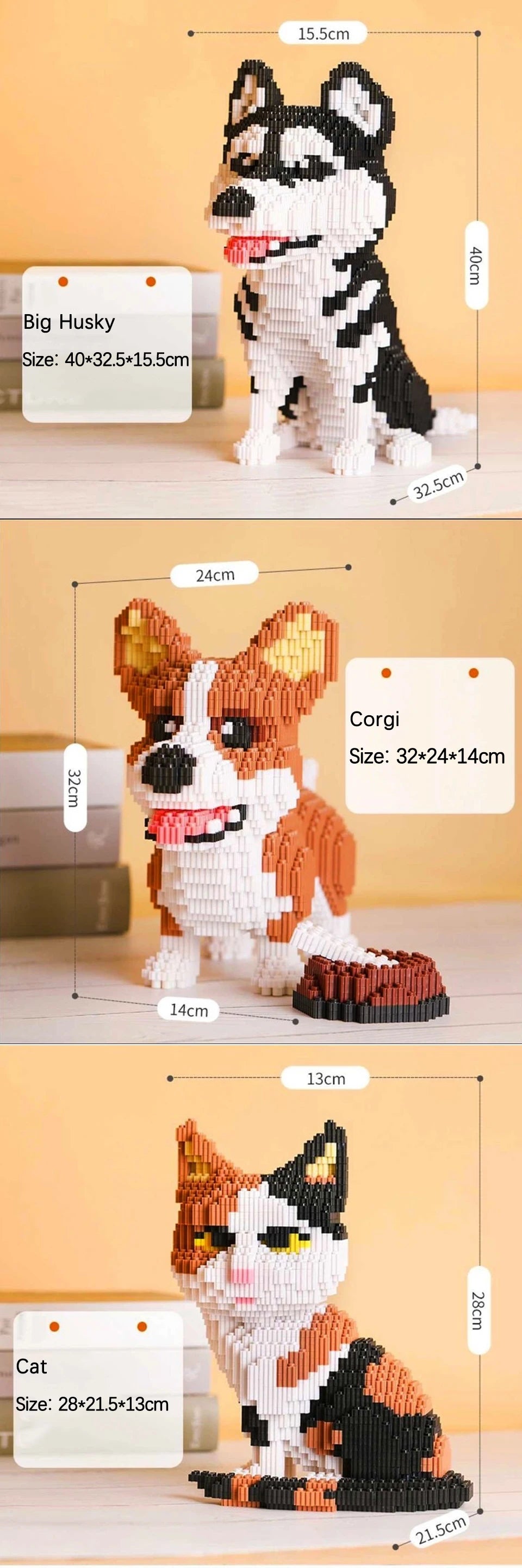 7822pcs Creative DIY Assemable Animal Cute Panda Mini Diamond Building Blocks Educational Boy Toys For Children 3D Model Bricks