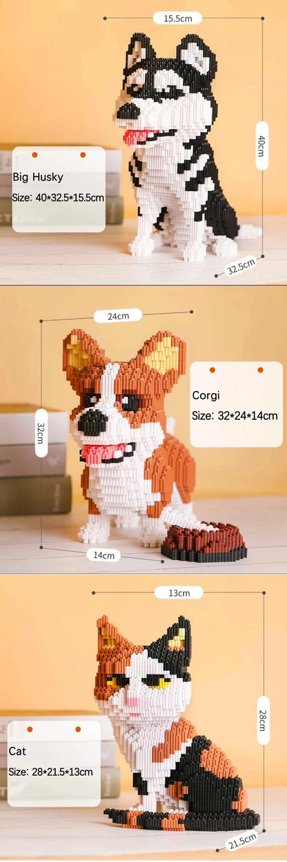 7822pcs Creative DIY Assemable Animal Cute Panda Mini Diamond Building Blocks Educational Boy Toys For Children 3D Model Bricks