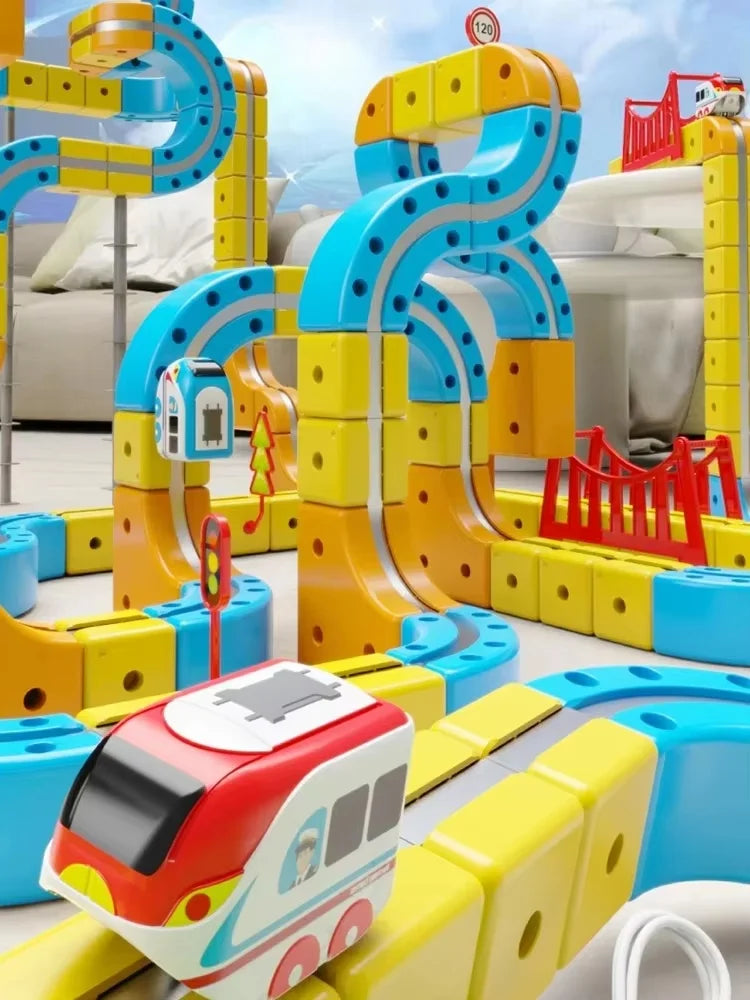 Cube Magnétique Transformable - Train Électrique