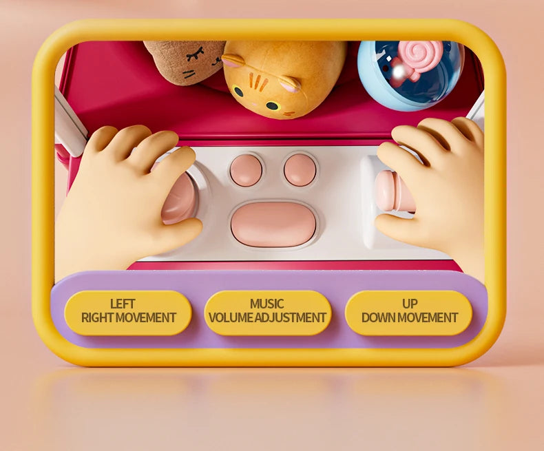 Large doll grabbing machine, toy party clip, doll twisting machine, household lighting and music, two power supply modes, drawer