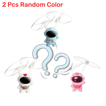 Levitating Luminous Flying Robot Astronaut Toy Aircraft Hand-Controlled Drone Interactive with Lights Outdoor Toys for Kids Gift