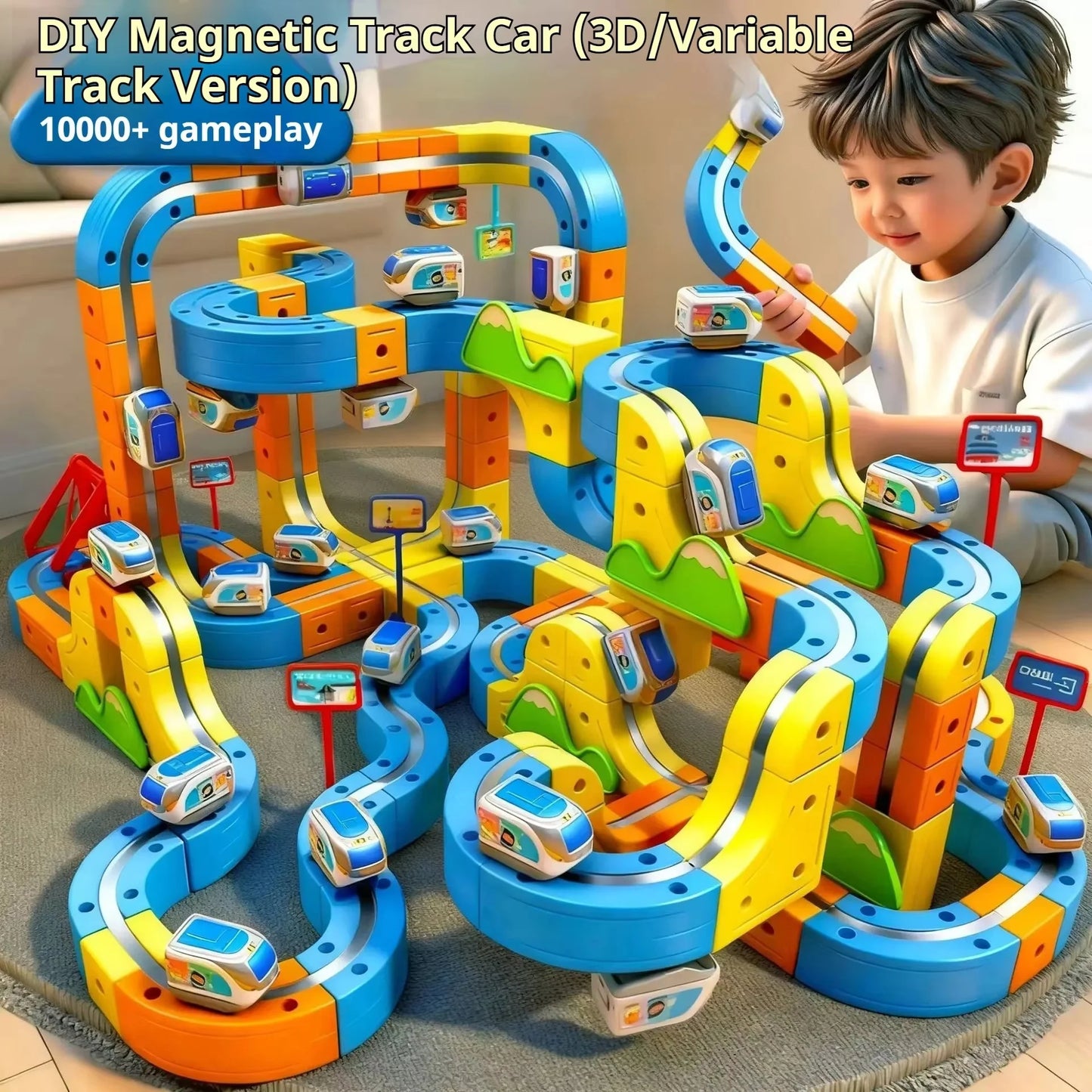 Cube Magnétique Transformable - Train Électrique