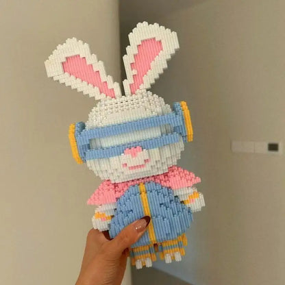 33CM Mini Colorful Rabbit 3D Model small particles Building Block Assembly Toy Cute Small Particle Puzzle Ornaments Kids Gift