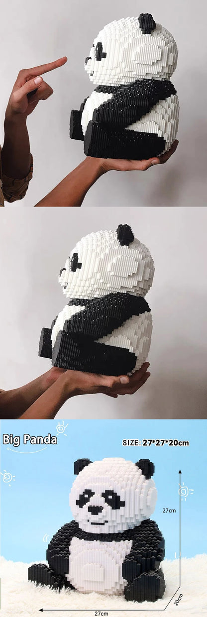7822pcs Creative DIY Assemable Animal Cute Panda Mini Diamond Building Blocks Educational Boy Toys For Children 3D Model Bricks