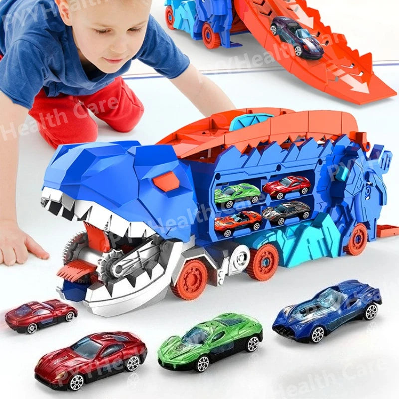 Camion Dinosaure Transport - Circuit Pliable