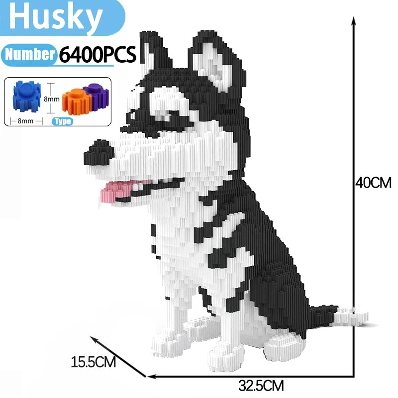7822pcs Creative DIY Assemable Animal Cute Panda Mini Diamond Building Blocks Educational Boy Toys For Children 3D Model Bricks