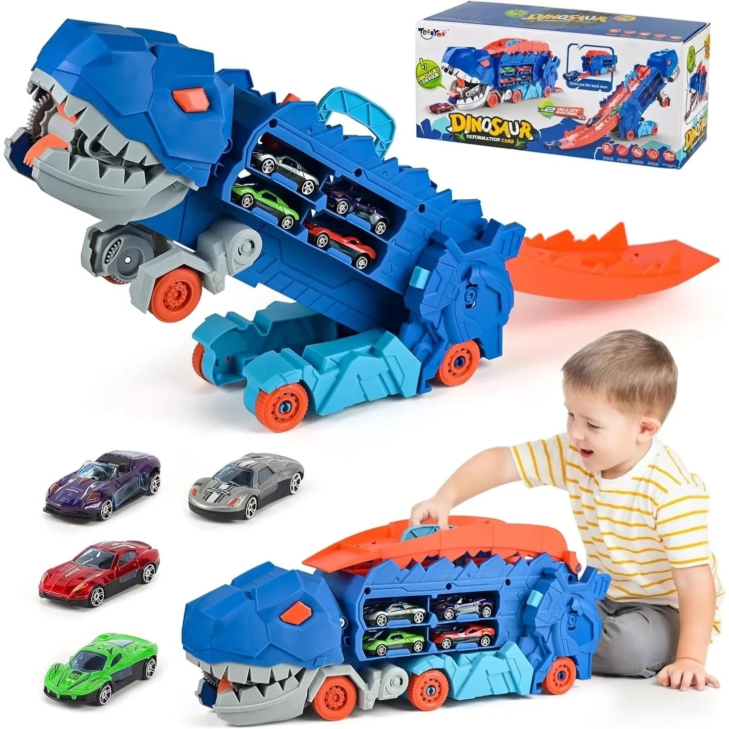 Camion Dinosaure Transport - Circuit Pliable