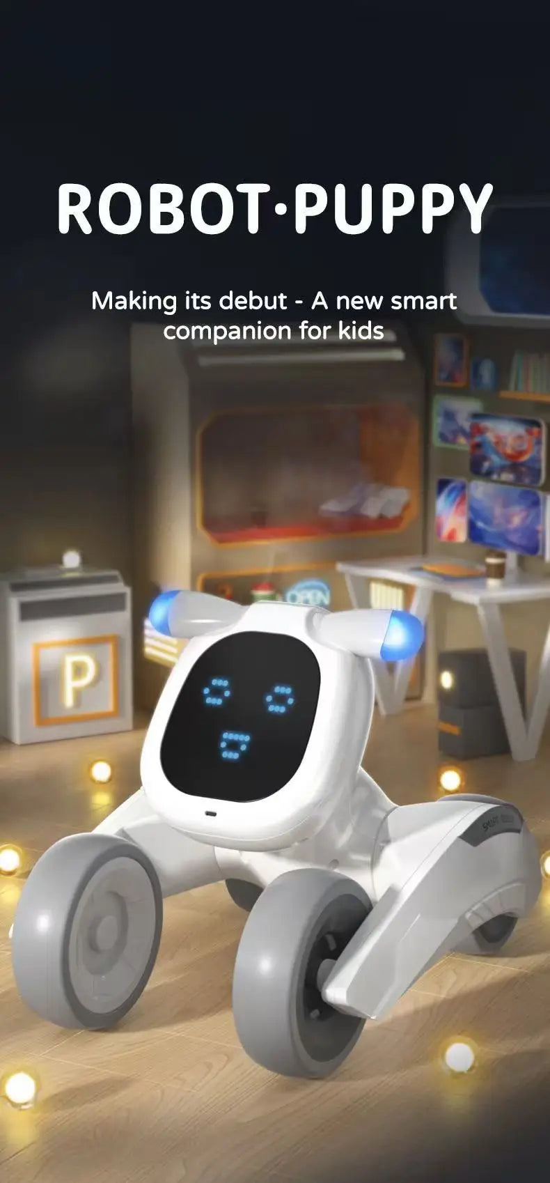 Chien Robot IA - Interactif 9 Langues