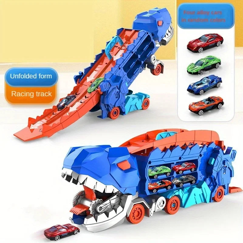 Camion Dinosaure Transport - Circuit Pliable